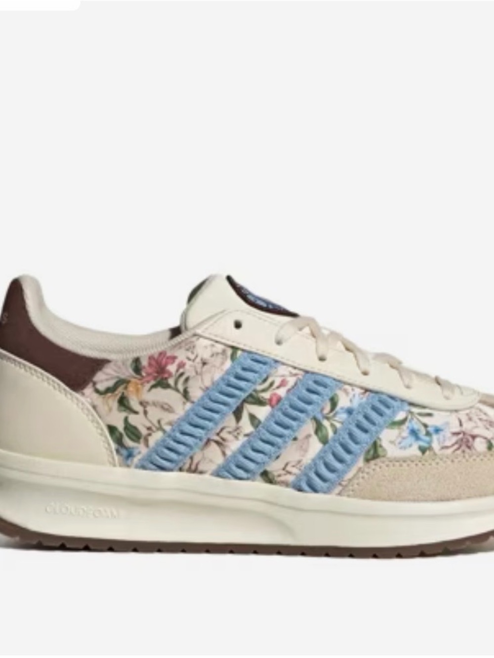 Adidas/Farm Rio Floral Lace-Up Women's Sneakers in Cream and Light Blue